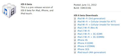 ios 6 beta 10a5316k