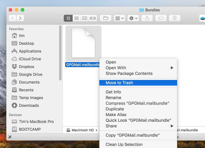 How to Remove GPGTools/GPGMail Encryption Plugin From Apple Mail MacRumors