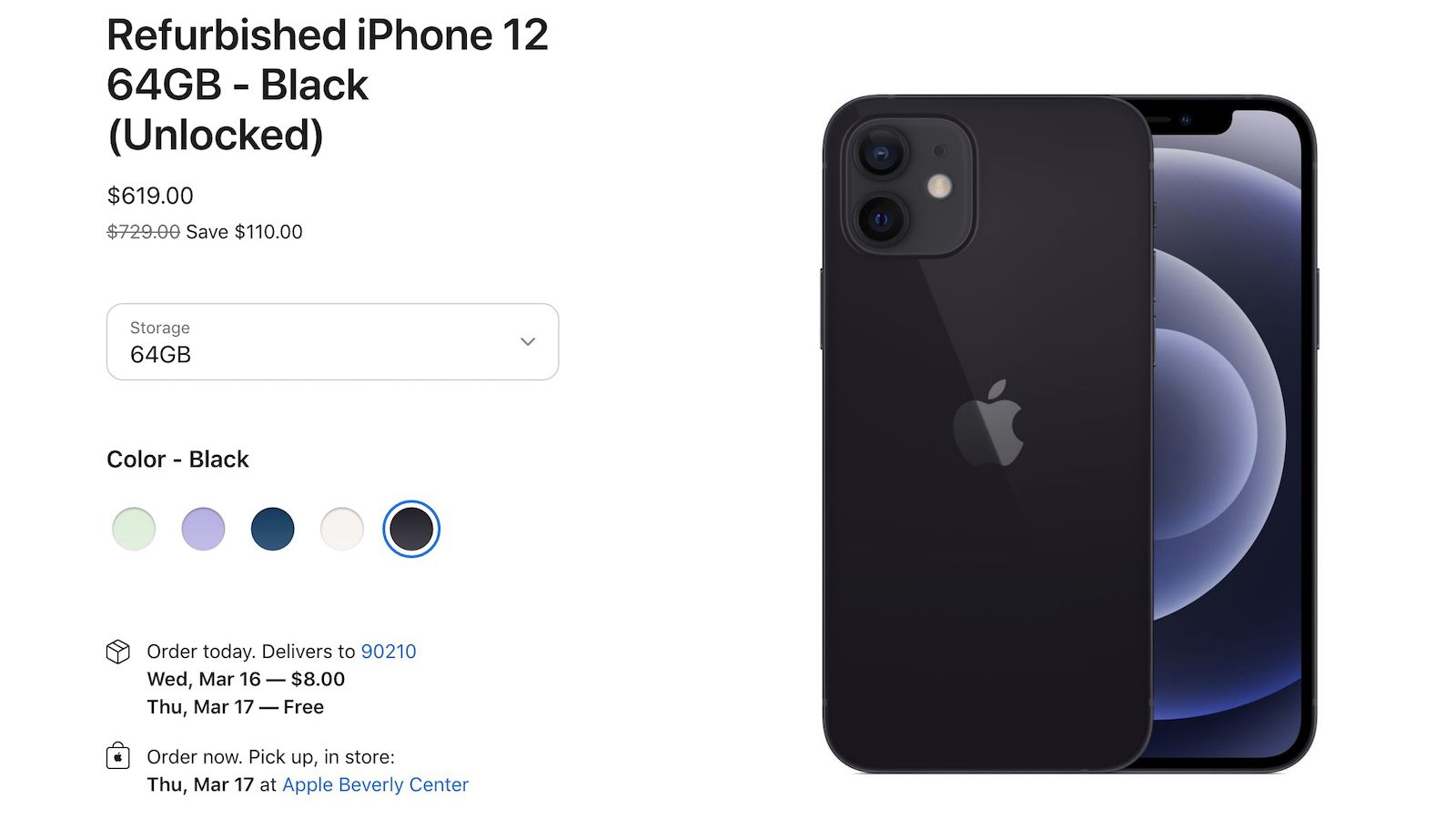 Smartphone Apple iPhone 12 Pro 128GB Reacondicionado Apple Apple