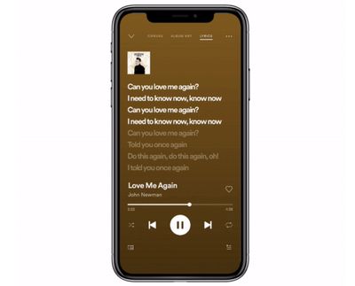 spotify live lyrics