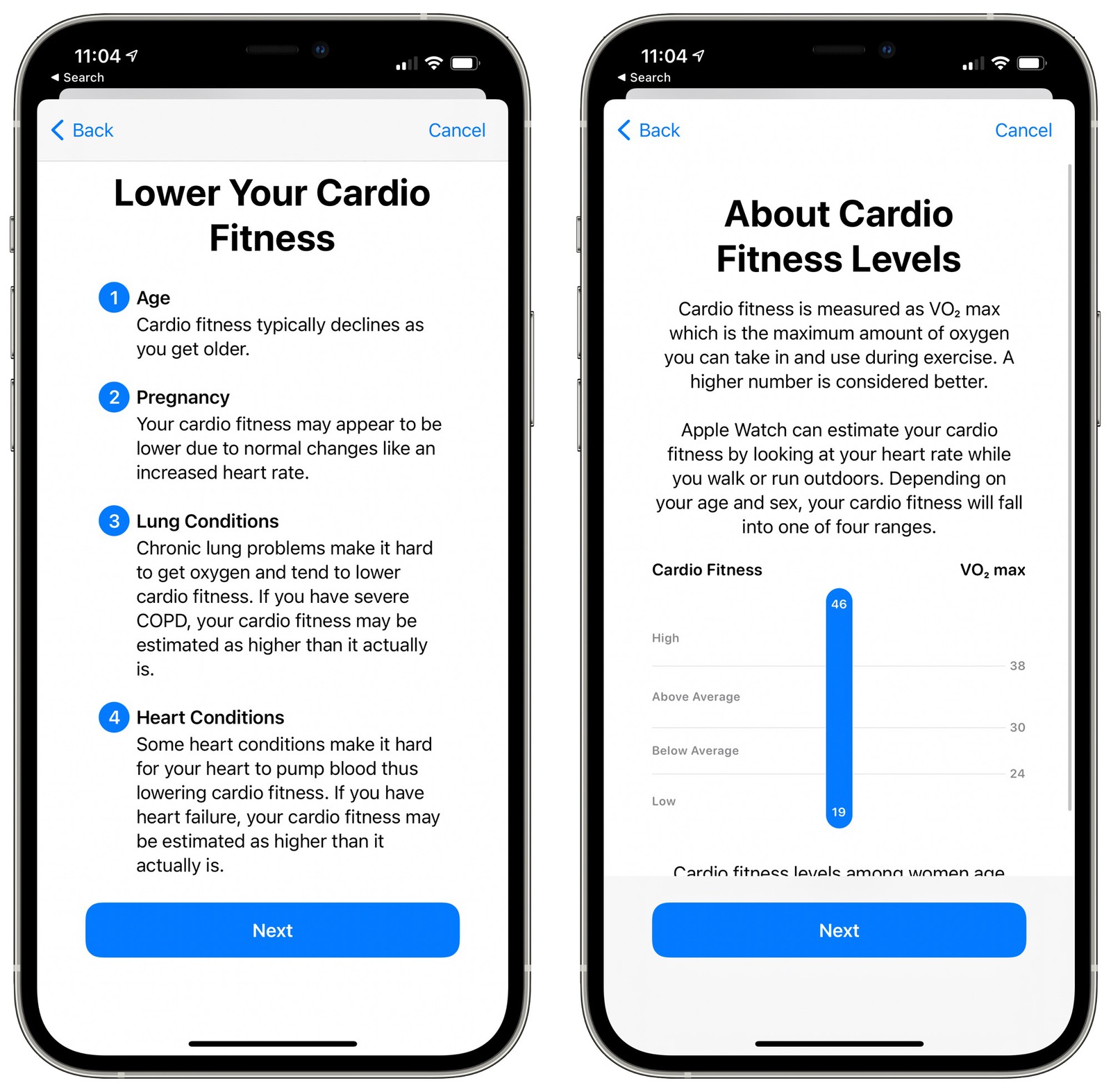 How to Set Up Cardio Fitness Levels in watchOS 7.2 and iOS ...