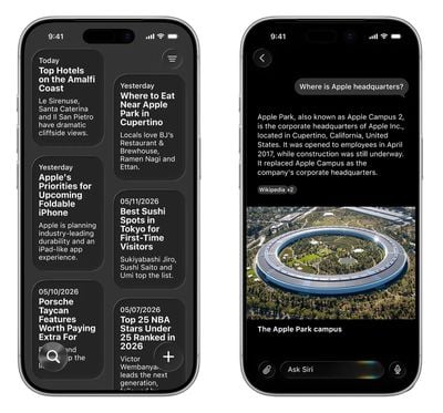 iOS 27 Siri App History Bloomberg