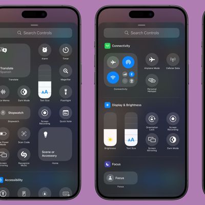 ios 18 control center gallery