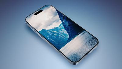 Vorderansicht-Funktion des iPhone 15 Pro in Blau