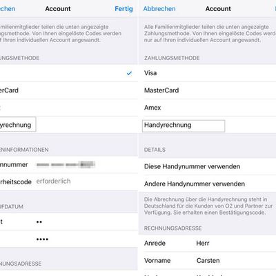 O2 Carrier Billing iTunes