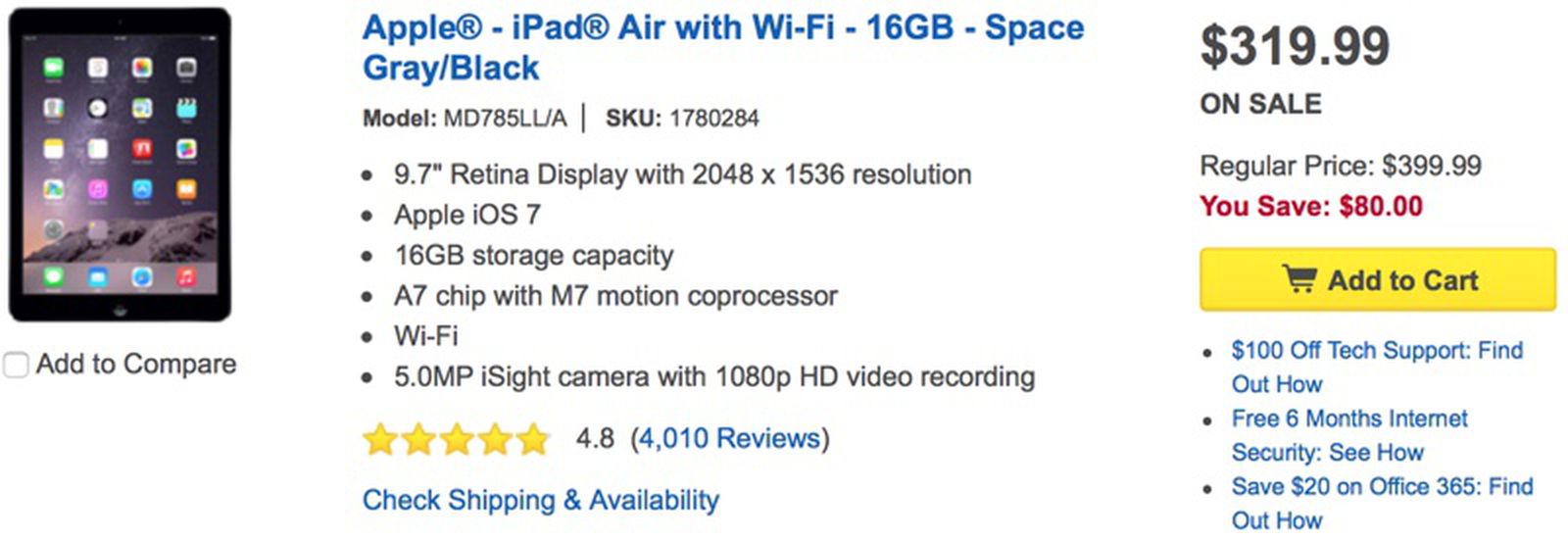 Best Buy Offers PreBlack Friday Deals, Discounts iPad Air by 80 MacRumors