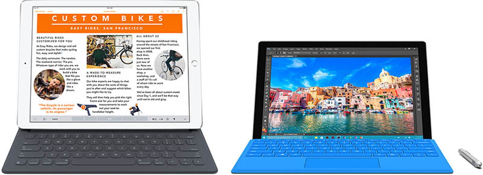 Ipad Pro Outsells Microsoft Surface In Launch Quarter Macrumors