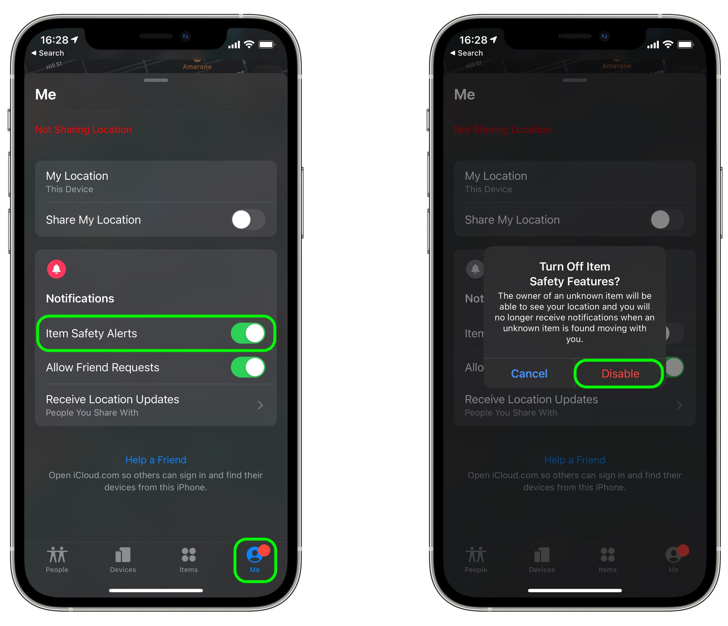 How to Turn Off AirTag Item Safety Alerts MacRumors