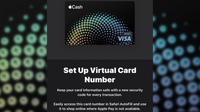 número de tarjeta virtual de Apple Cash