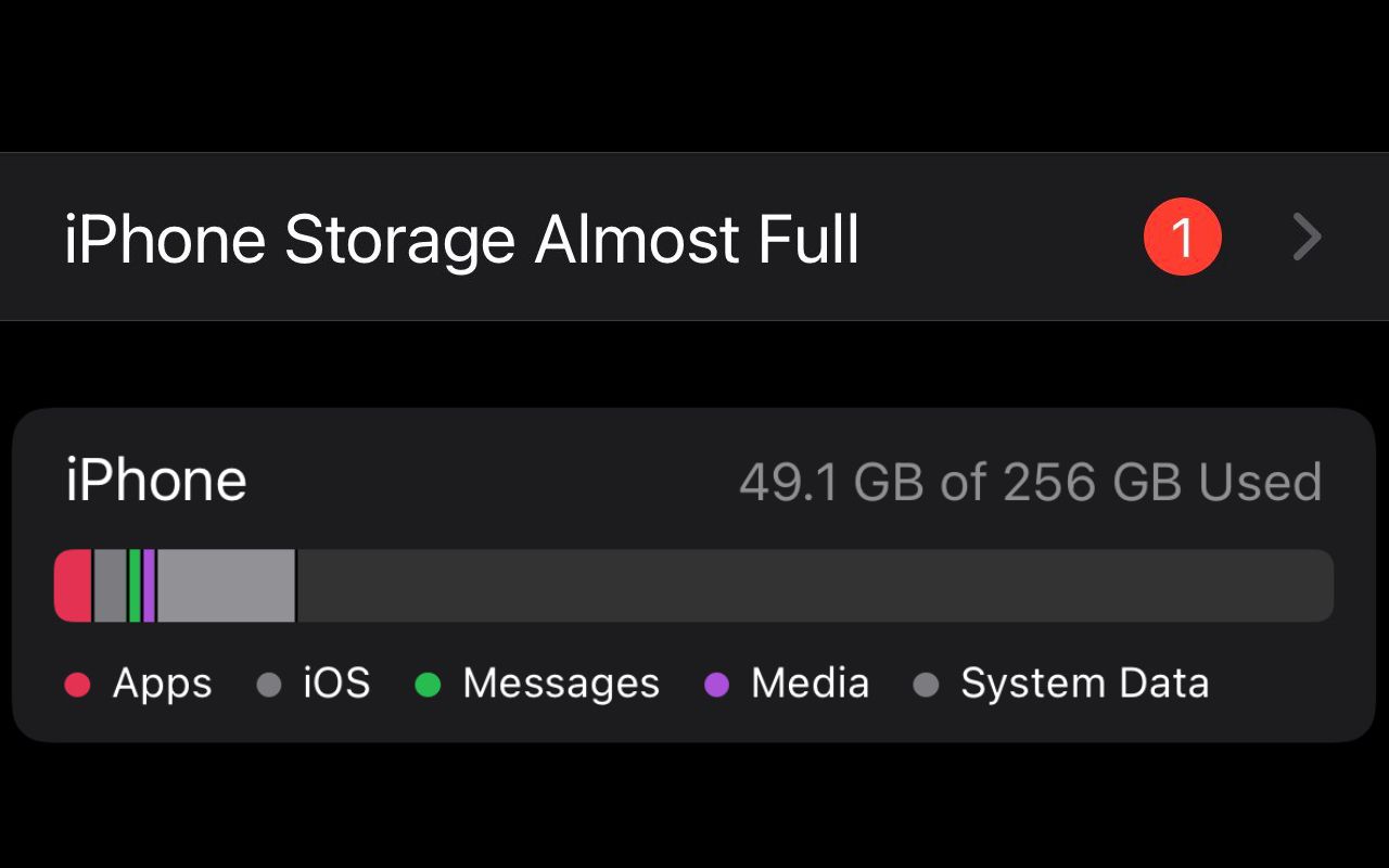 Some Users Plagued by Incorrect 'iPhone Storage Almost Full' Alert