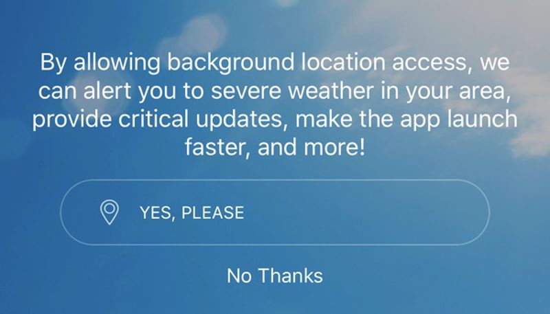 AccuWeather for iOS Sending Location Data to Monetization Company Even ...