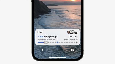iOS 16 Uber Live Activities