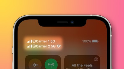 Función de doble portador del iPhone 12 5G en naranja