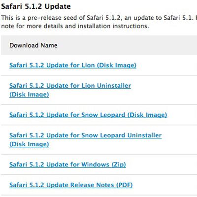 safari 5 1 2 dev