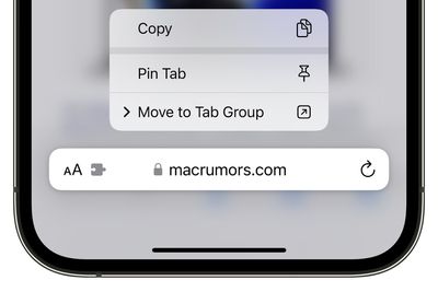 pin tab ios 16 tabgruppen