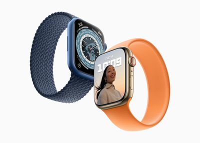 apple watch series 7 blue and gold