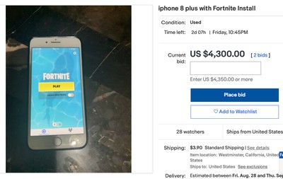 Hundreds Of Iphones With Fortnite Installed Flood Ebay Macrumors