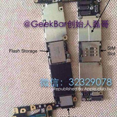 assembled iphone 6 board annotated