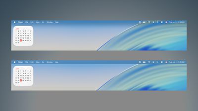 Frosted vs Unfrosted Menu Bar