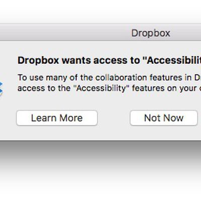 dropbox accessibility permission