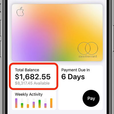 apple card total balance