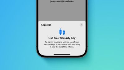 Fonction de recadrage d'écran des clés de sécurité avancées d'Apple