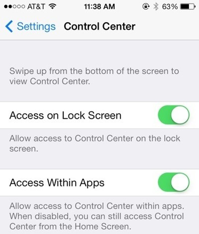 iOS 7 Beta 5 Tidbits: Icon Settings Redesign, New Control Center ...