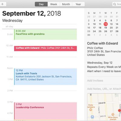 apple calendar