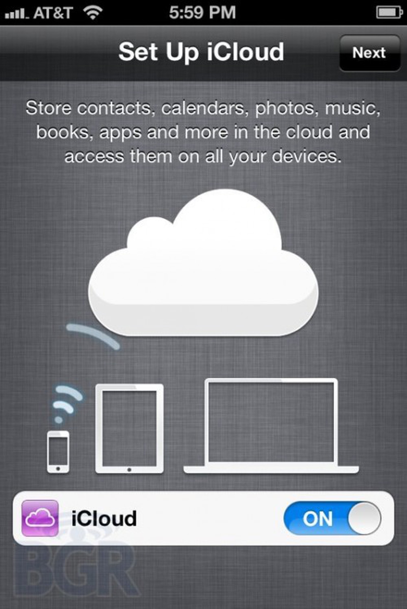 Устройство icloud. IOS 5. Rotate your device.