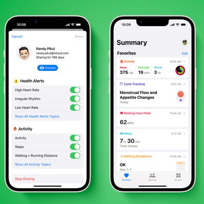 Shared Health Info Feature