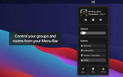 sonos menu bar controller