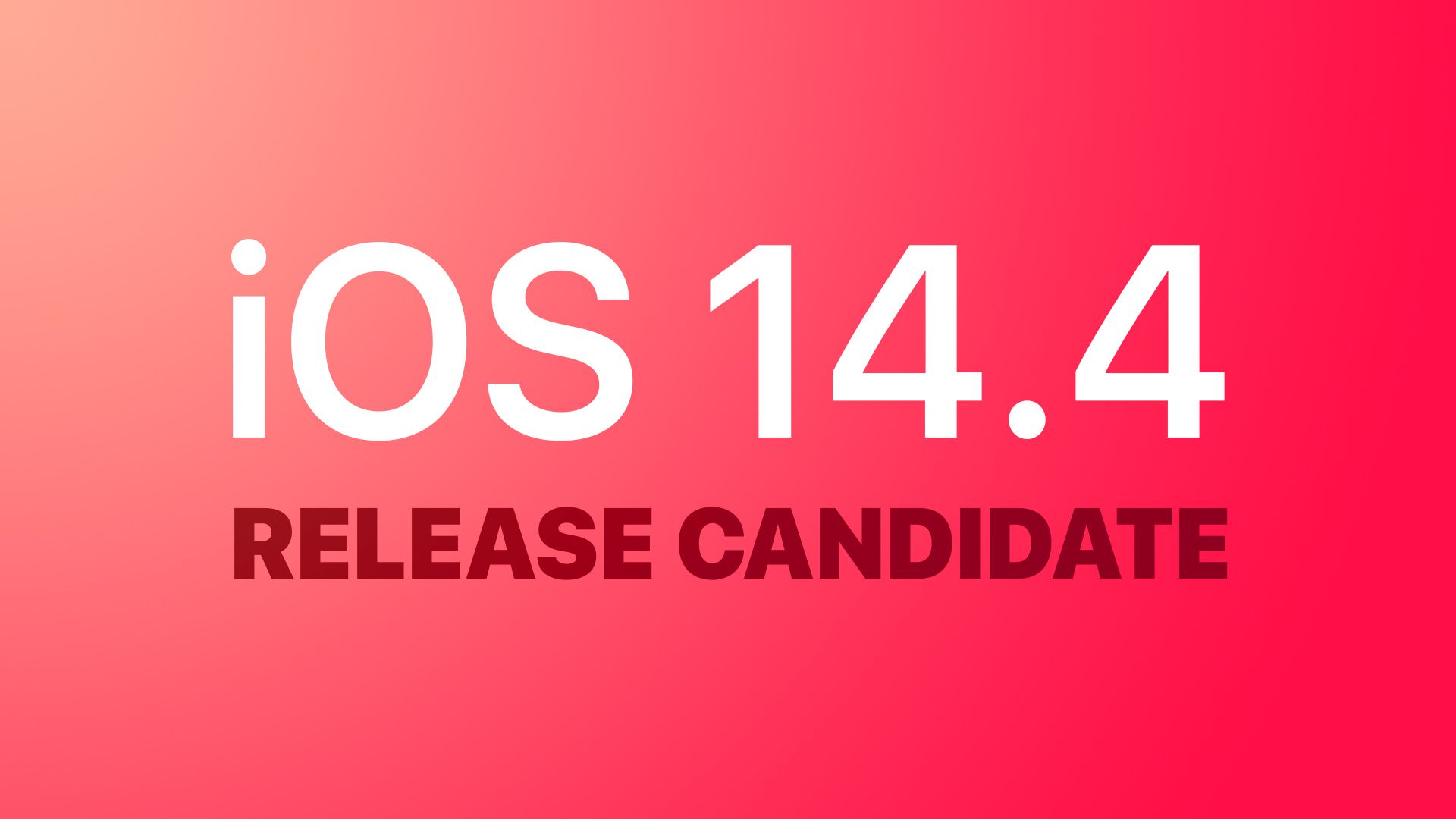 Apple Seeds iOS 14.4 and iPadOS 14.4 Release Candidate for developers and public beta testers