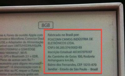 8gb iphone 4 brazil box