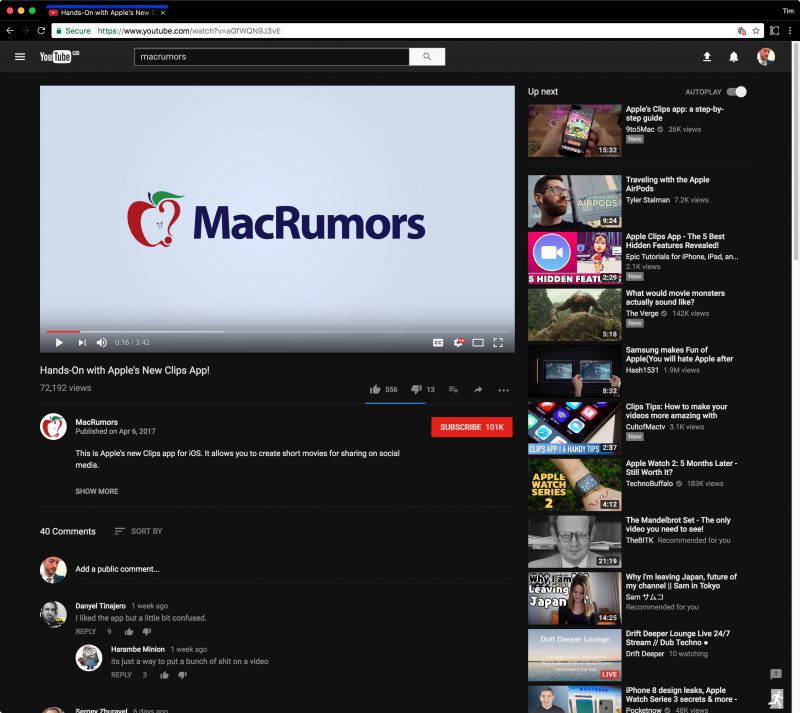 youtube desktop version iphone