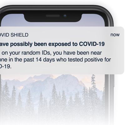 covid exposure example app