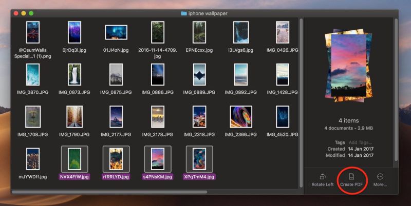 use quick actions in macos mojave image