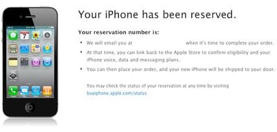 iphone 4s reservation