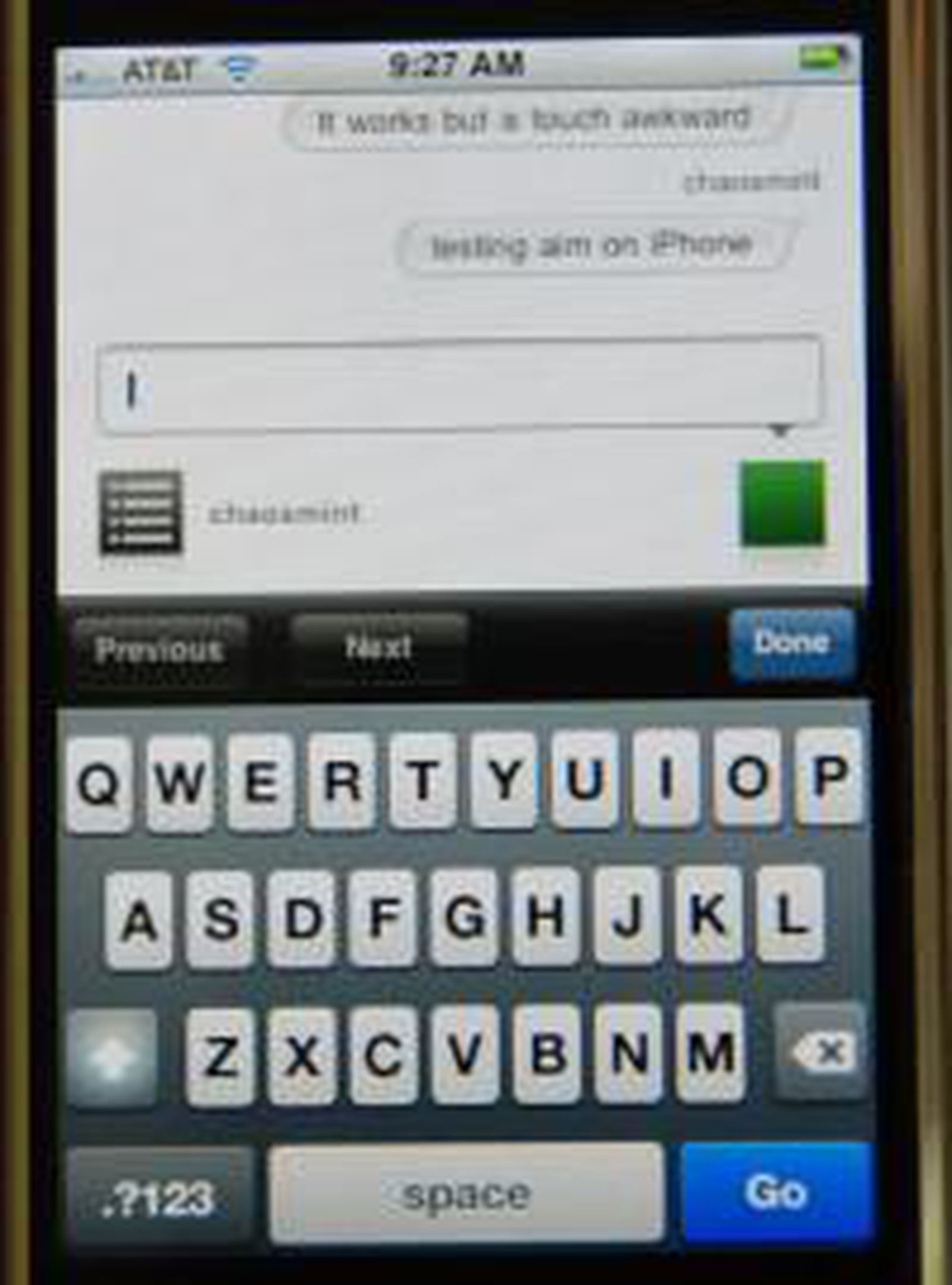 Instant Messaging (iPhoneChat) on iPhone - MacRumors