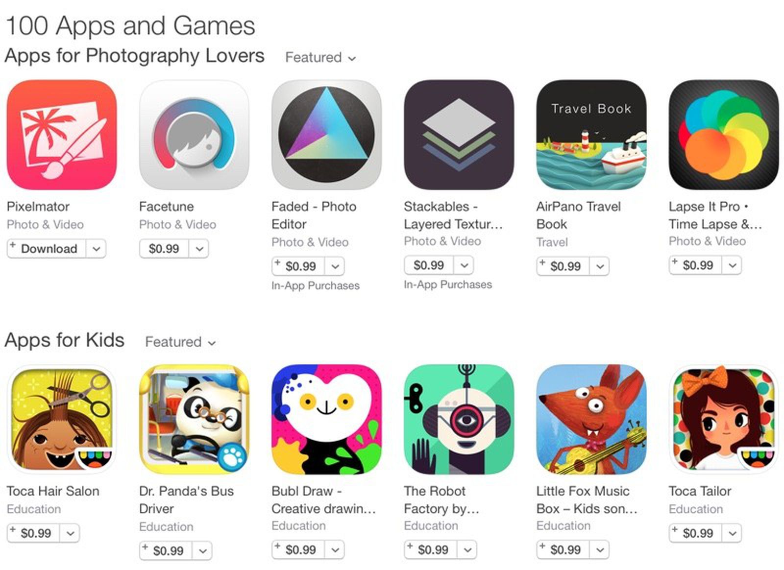 Video Games & Apps