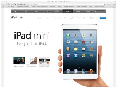 ipad mini trademark specimen