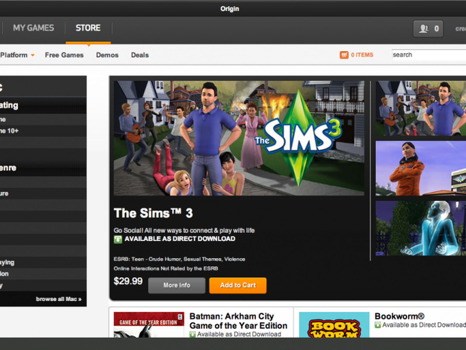 Sims 4 not showing up on Origin for Mac (details in comments) : r/thesims