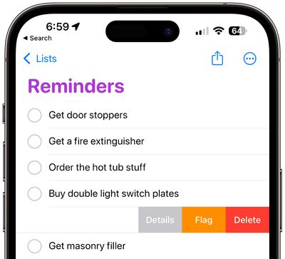 manage iOS reminders