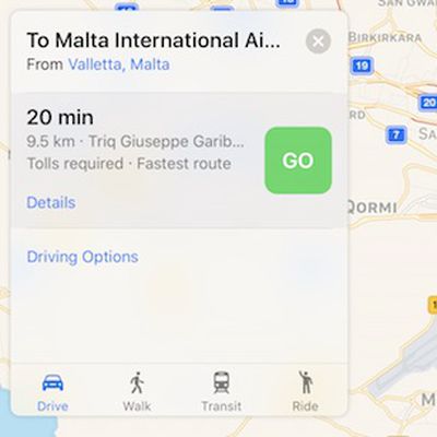 malta apple maps traffic