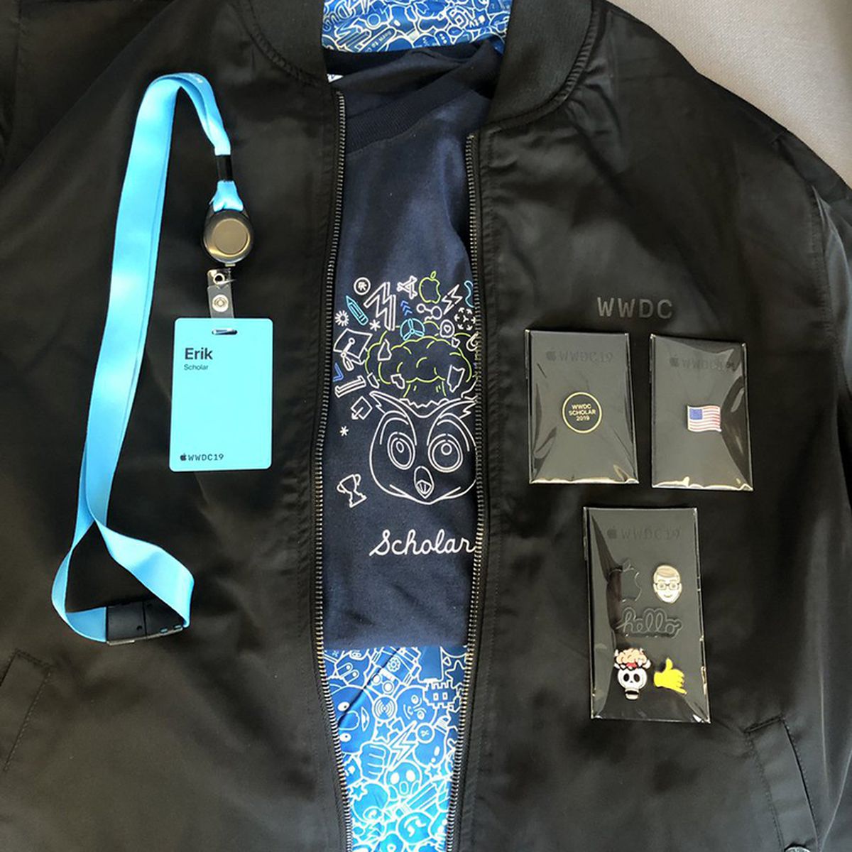 WWDC 2019 Swag Includes Reversible Jacket, Magnetic Pins, and