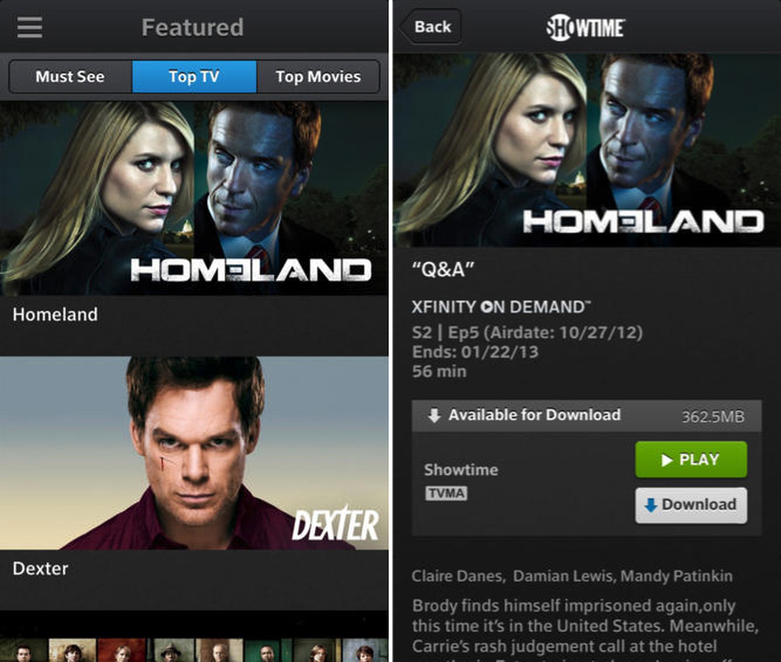 xfinity tv go app chromecast iphone