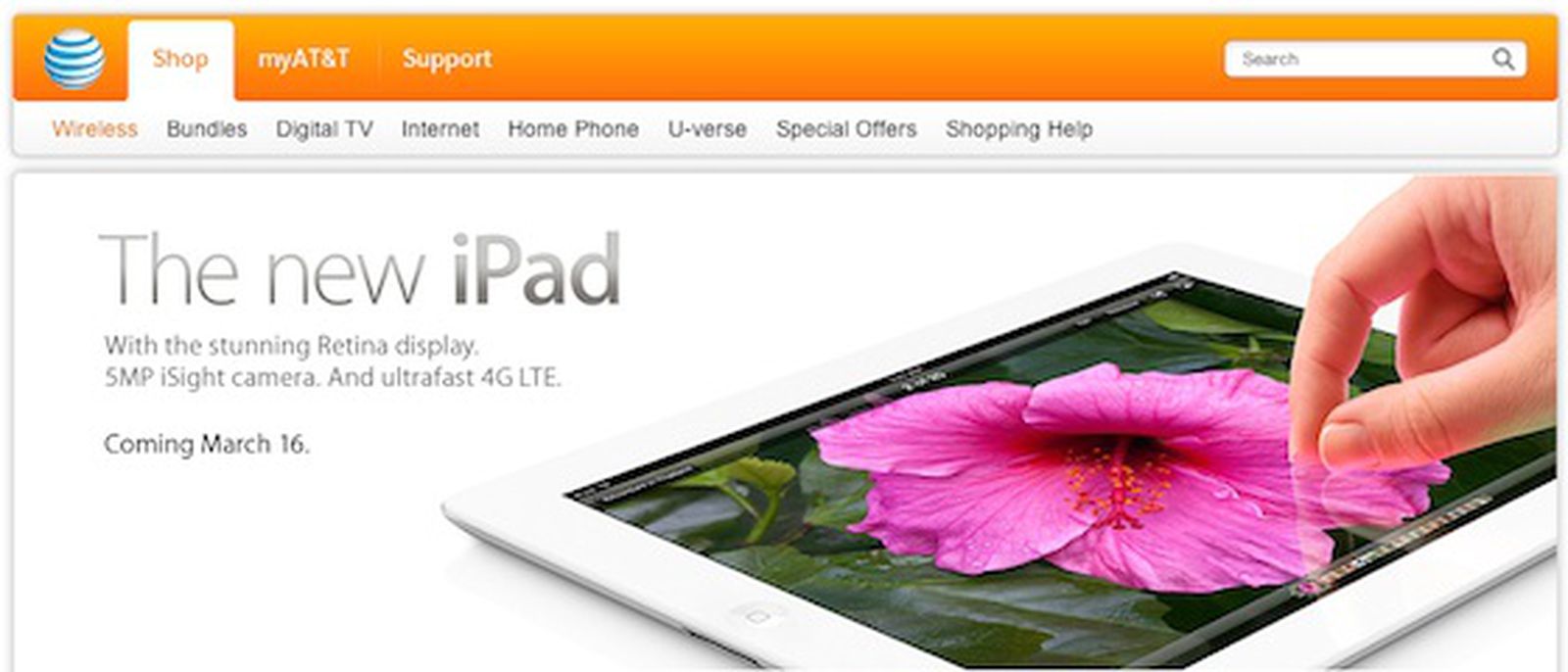 AT&T Announces Plans to Offer iPad WiFi + 4G Beginning on March 16