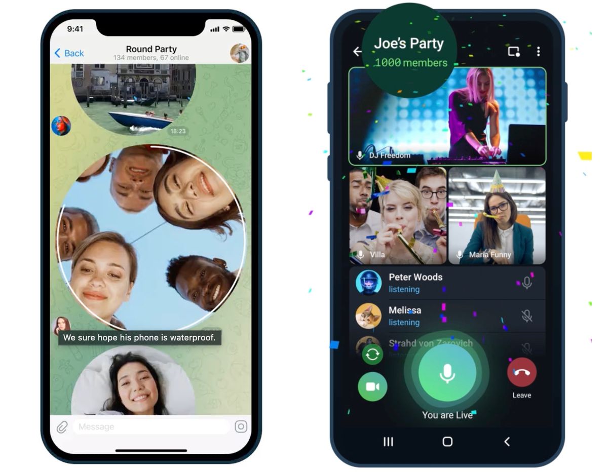 telegram update video calls 1000 viewers image