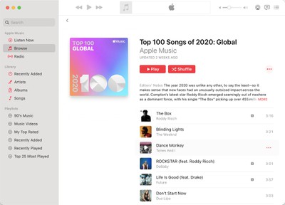 top 100 apple music songs