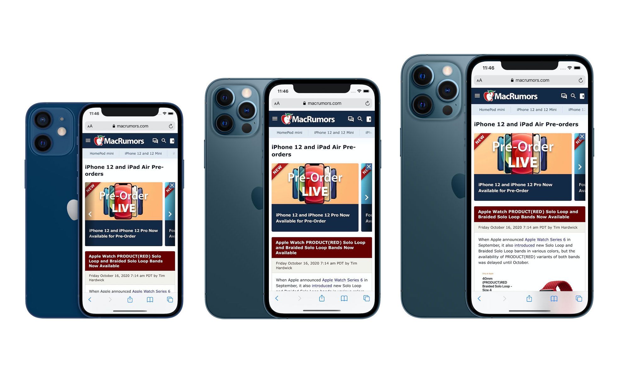 iPhone 12, Mini, and Max Size Comparison All iPhone Models Side by