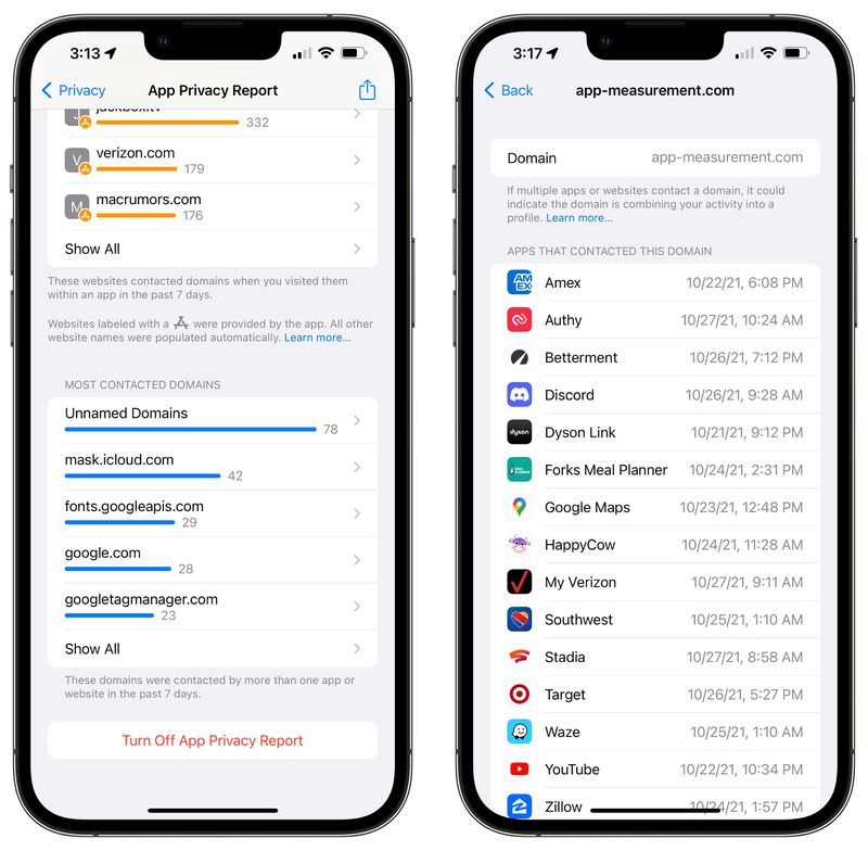 How to Use App Privacy Report in the iOS 15.2 Beta - MacRumors